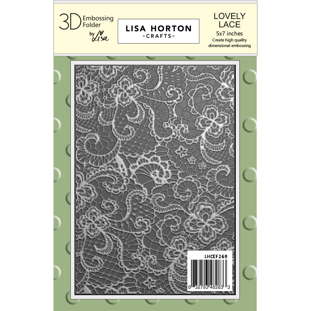 Lisa Horton Crafts Lovely Lace 5" x 7" 3D Embossing Folder