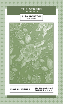 Lisa Horton Crafts Floral Wishes 5" x 7" 3D Embossing Folder