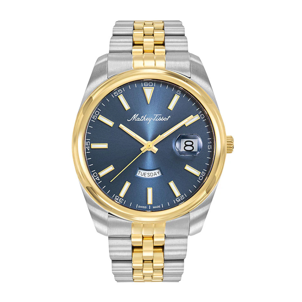 Mathey Tissot Mathy Day-Date Blue (Gold style) Watch