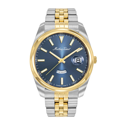 Mathey Tissot Mathy Day-Date Blue (Gold style) Watch