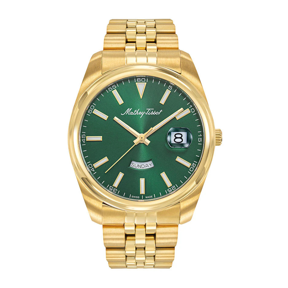 Mathey Tissot Mathy Day-Date Green (Gold style) Watch
