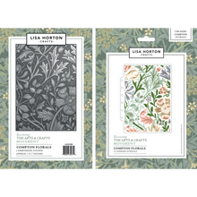 Lisa Horton Crafts Reviving The Arts & Crafts Movement Compton Florals 3D Embossing Folder & Layering Stencils