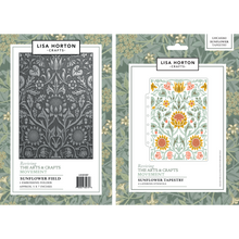 Lisa Horton Crafts Reviving The Arts & Crafts Movement Sunflower Field 3D Embossing Folder & Layering Stencils