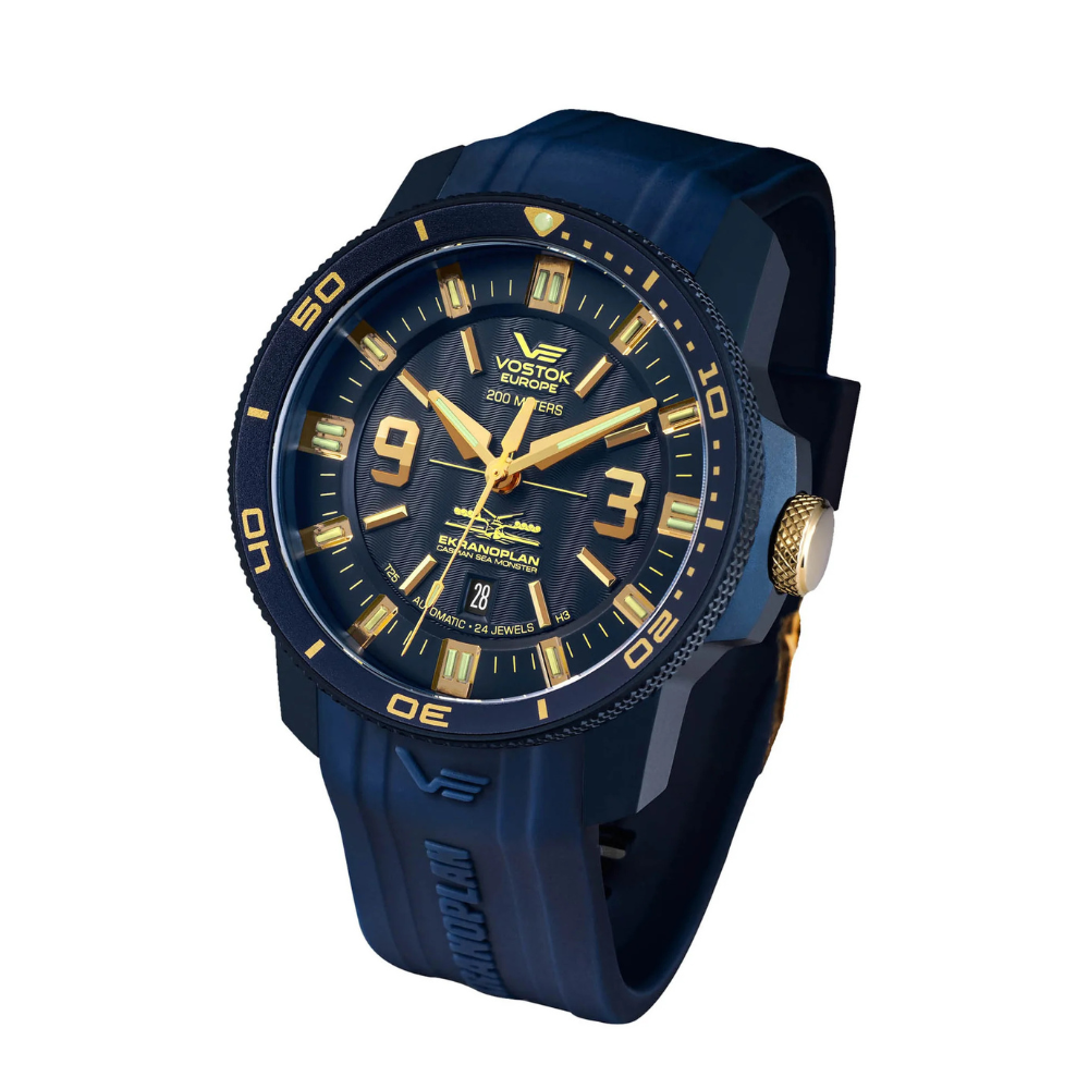 Vostok Europe Ekranoplan NH35A-546D511 Automatic Watch - Blue Silicone Strap