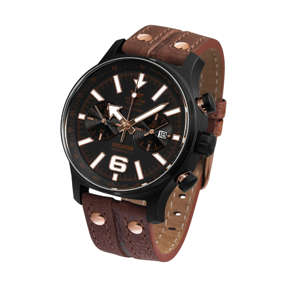 Vostok Europe Expedition 6S21-595320 Chronograph Box Set - 3 Extra Straps