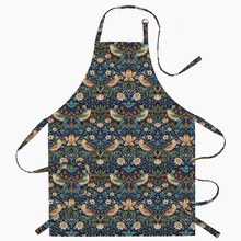 William Morris Gallery Acrylic Apron - Strawberry Thief Navy