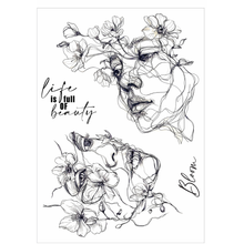 Funky Fossil Beauty In Bloom A5 stamp set - 2 Stamps