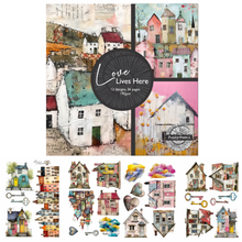Funky Fossil Love Lives Here Paper Pad and Rub Ons