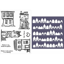 Funky Fossil Our House A5 Stamp Set and In the Neighbourhood 6x6" Stencil