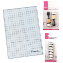 Crafts Too Essential Ink Blending Kit - A4 Ink Blending Magic Mat, 2 Piece Small Ink blends (10 foams)