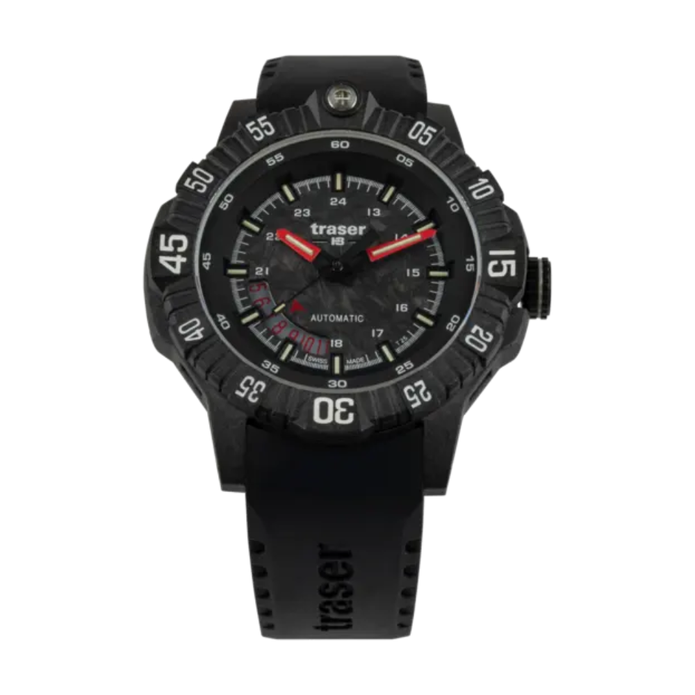 Traser P99 A Tactical Carbon Automatic Black-Rubber Watch