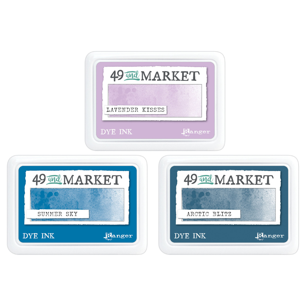 49 & Market Set of 3 Dye Ink Pads - Lavender Kisses, Summer Sky & Arctic Chill