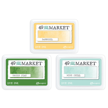 49 & Market Set of 3 Dye Ink Pads - Daffodil, Green Jean & Mint Chill