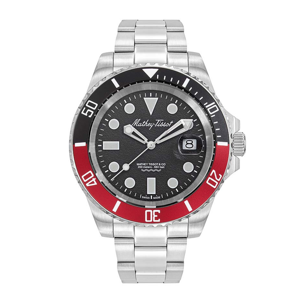 Mathey Tissot Mathy Jumbo II Watch with Stainless Steel Bracelet