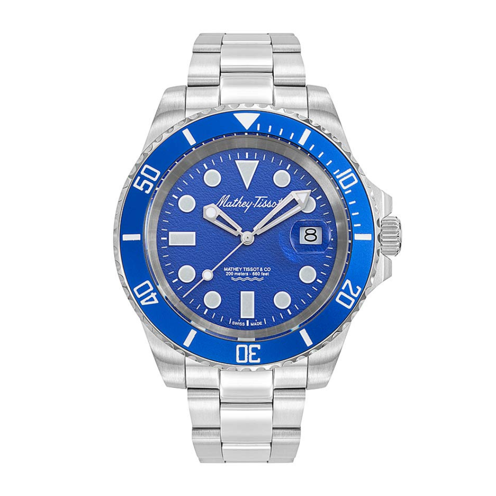 Mathey Tissot Mathy Jumbo II Watch with Stainless Steel Bracelet