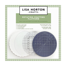 Lisa Horton Crafts Rotating Crafting Platform | Interchangeable Cutting Mat & Tacky Mat