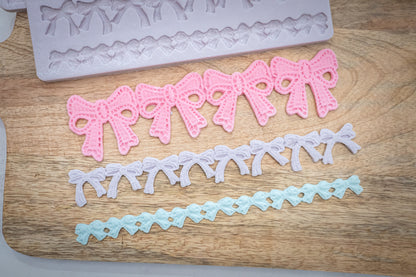 Karen Davies Sugarcraft Lace Bow Borders Silicone Mould