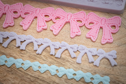 Karen Davies Sugarcraft Lace Bow Borders Silicone Mould