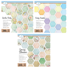 Elizabeth Craft 12" x 12" Spring Blossom, Garden Party & Pretty Pastels Double-Sided Patterned Papers - 12 Sheets - 250gsm