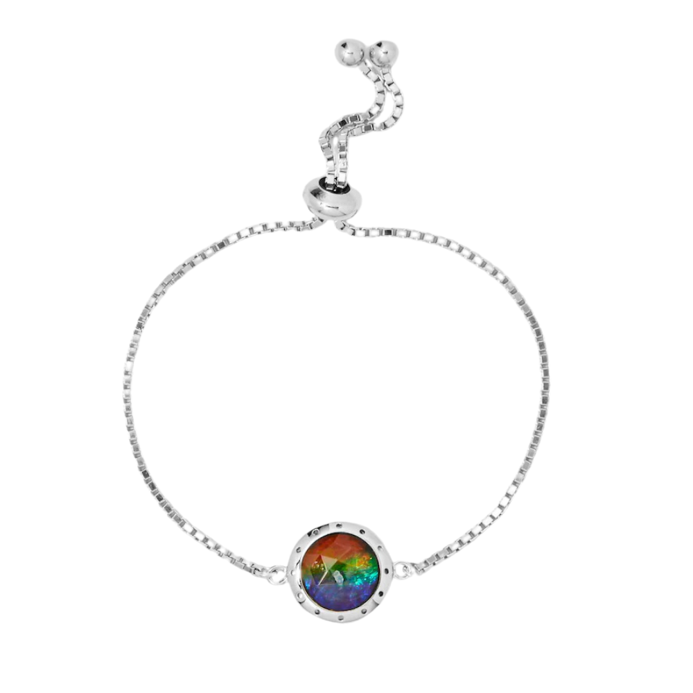 Canadian Ammolite Gems by Kenneth Bradley ‘Jillian’ Bolo Bracelet