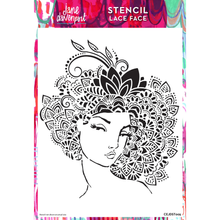 Creative Expressions Jane Davenport Stencil A4 Lace Face
