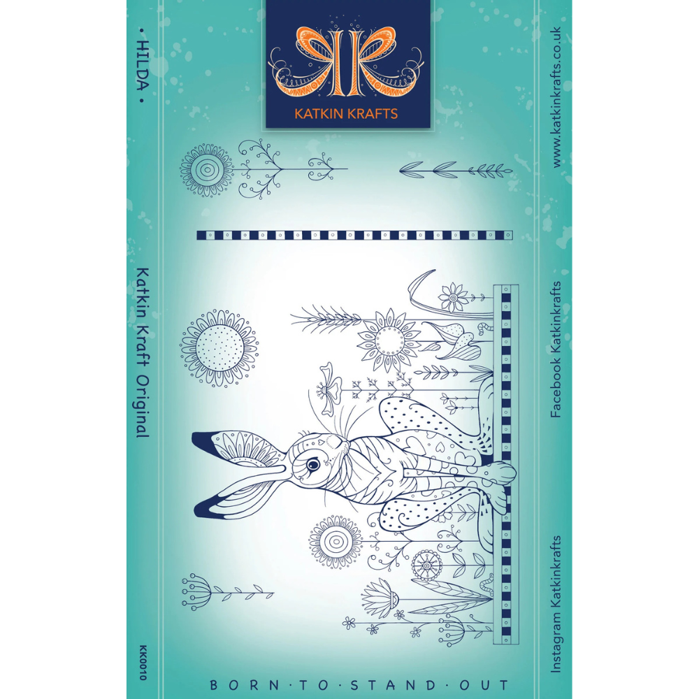 Katkin Krafts Hilda A5 Clear Stamp Set