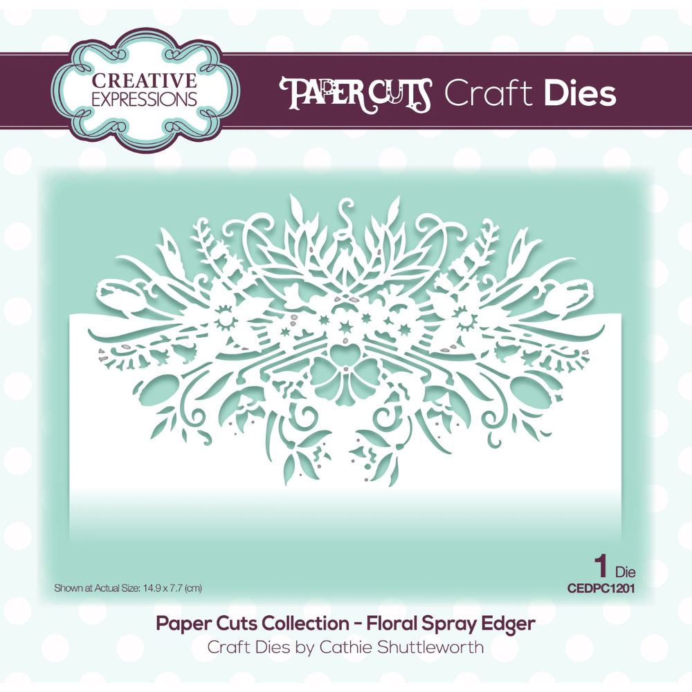 Creative Expressions Paper Cuts by Cathie Shuttleworth - Floral Spray Edger