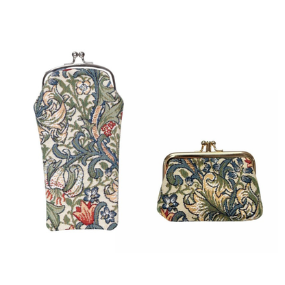 Signare Tapestry William Morris Golden Lily Glasses Case with Purse