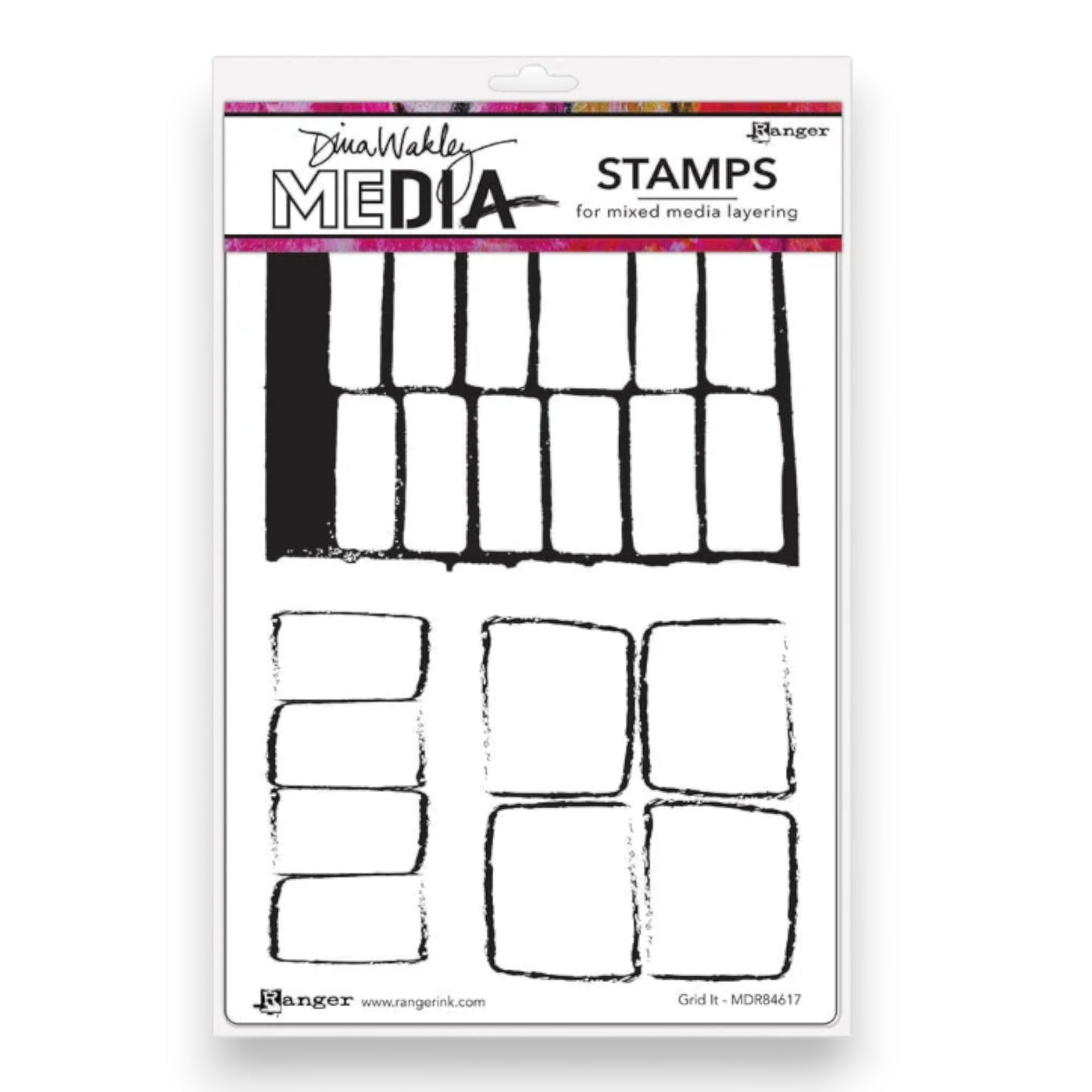 Dina Wakley MEdia Rubber Stamps - Grids It