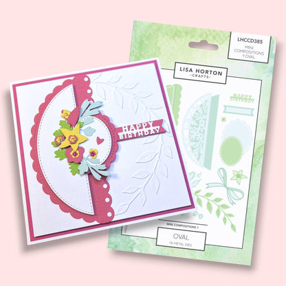 Lisa Horton Crafts Mini Composition Layout Dies - Set A (Oval)