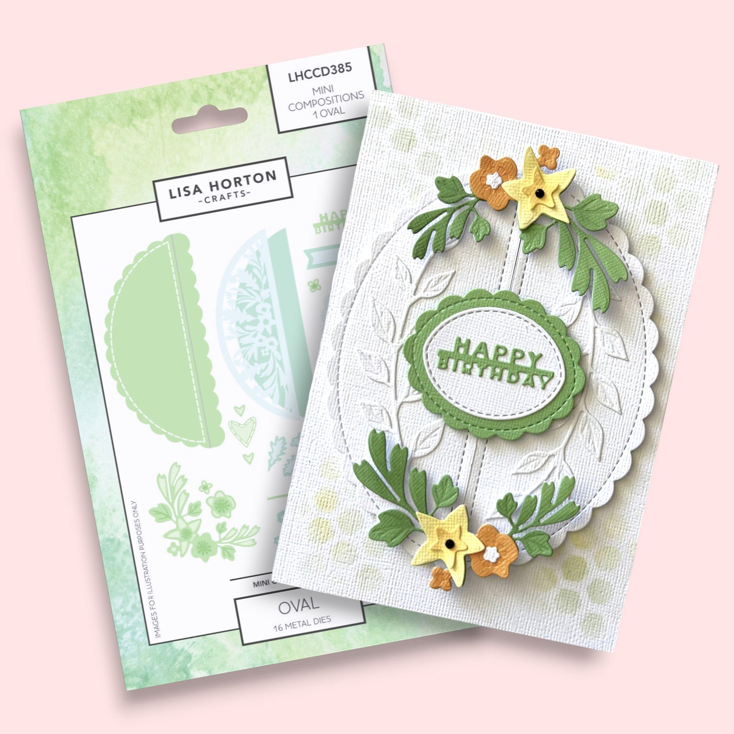 Lisa Horton Crafts Mini Composition Layout Dies - Set A (Oval)