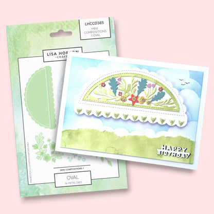 Lisa Horton Crafts Mini Composition Layout Dies - Set A (Oval)