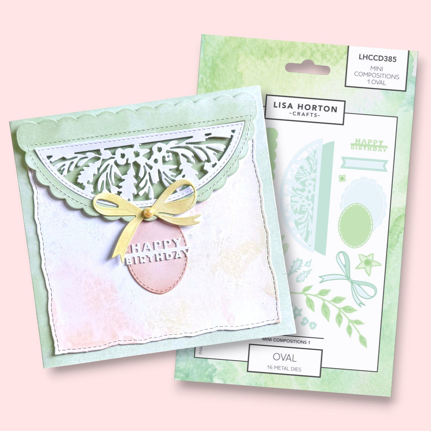 Lisa Horton Crafts Mini Composition Layout Dies - Set A (Oval)