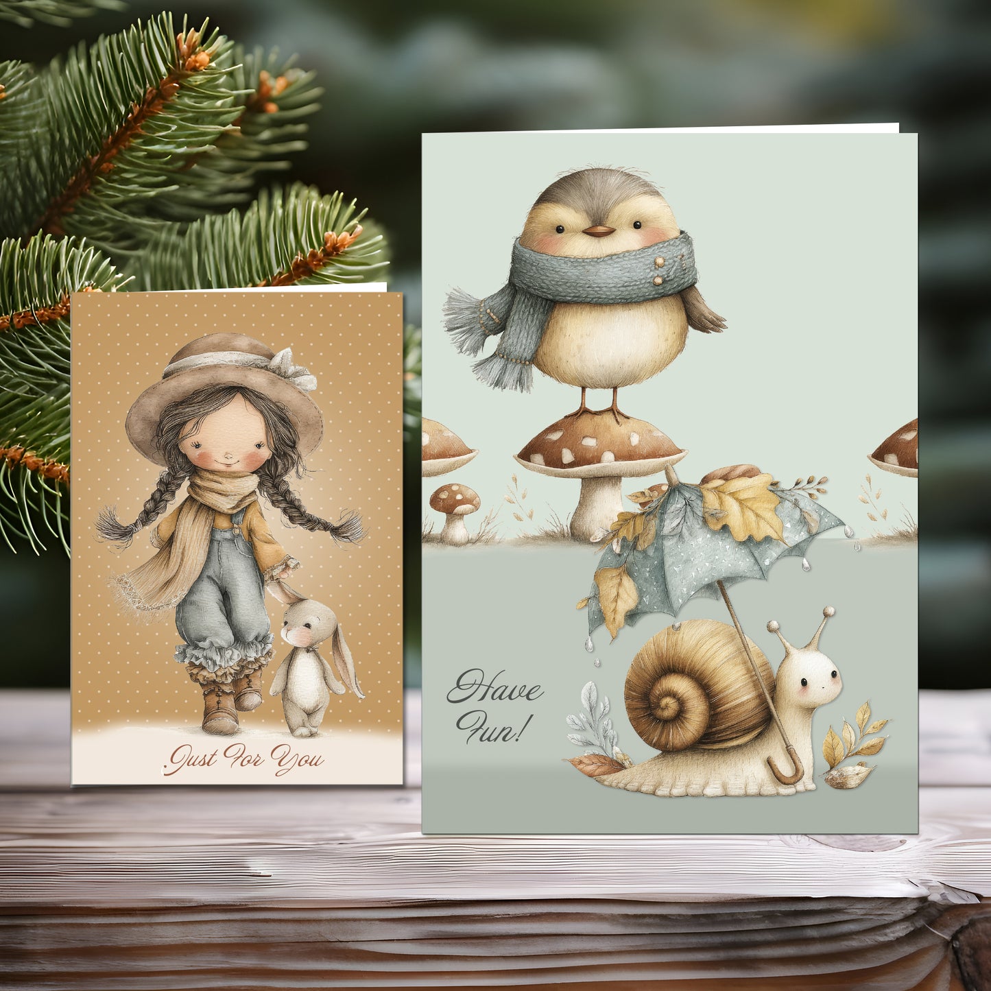 The Crafty Witches Ready Made Cards A Song for Autumn Digital Collection