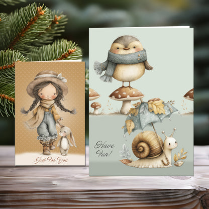 The Crafty Witches Ready Made Cards A Song for Autumn Digital Collection