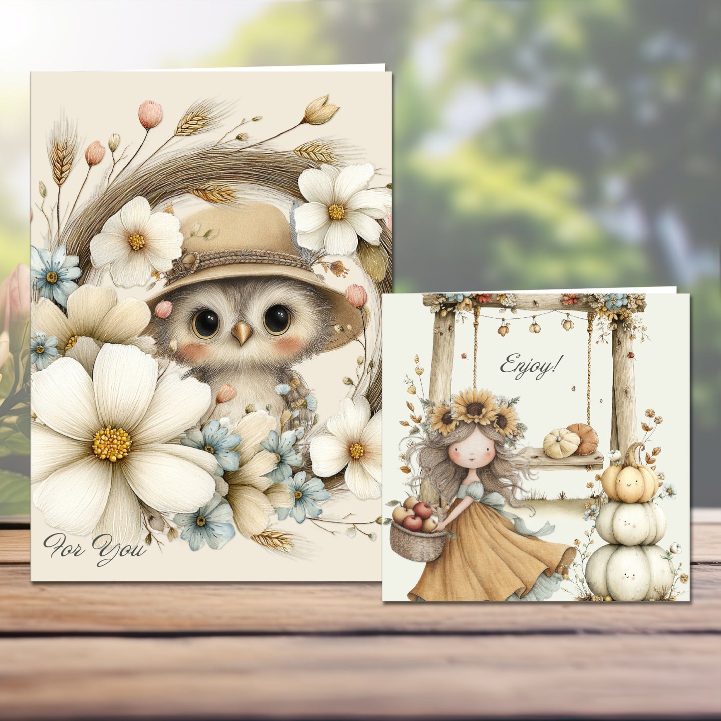 The Crafty Witches Ready Made Cards A Song for Autumn Digital Collection