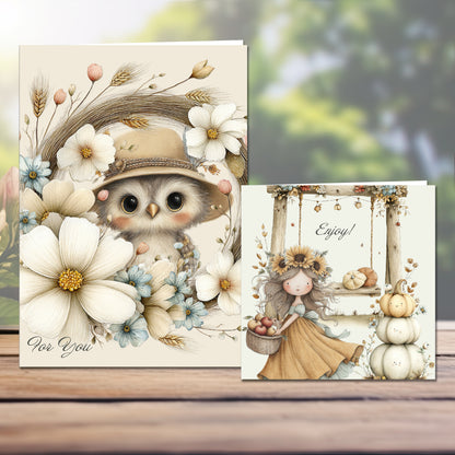 The Crafty Witches Ready Made Cards A Song for Autumn Digital Collection