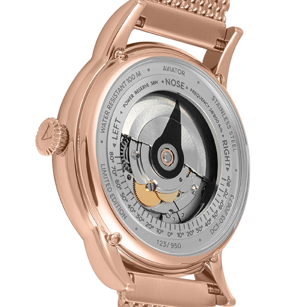 Aviator Douglas DC-3 Black Dial Milanese V.3.32.2.242.5 Automatic Watch