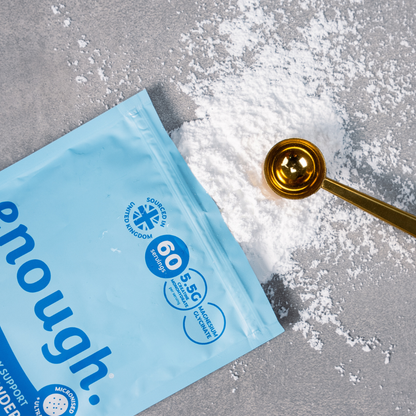 Enough Wellness Creatine and Collagen Exclusive Bundle - 2 Months Supply and FREE Scoop