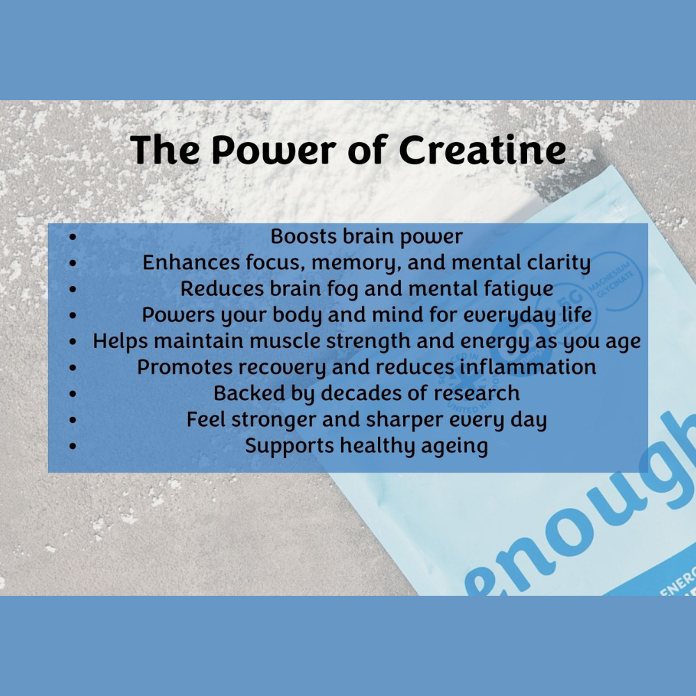 Enough Creatine with Magnesium Glycinate for Women - Muscle, Energy & Daily Support (4 Month Supply)