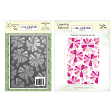 Lisa Horton Crafts Wrapping Up Embossing Folder and Layering Stencils