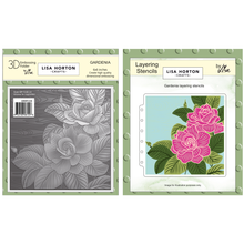 Lisa Horton Crafts Gardenia 6" x 6" 3D Embossing Folder and Layering Stencils