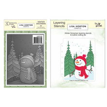 Lisa Horton Crafts Winter Snowman A6 3D Embossing Folder, Layering Stencils with Die