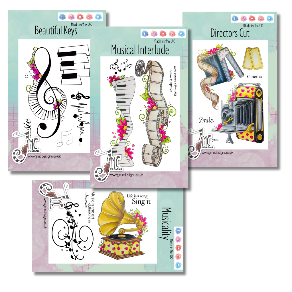 JMC Designs Musicality A6 Stamp Collection - 4 x A6 Stamp Sets