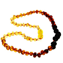 Genuine Baltic Amber Polished Baroque Beaded Ombre Necklace