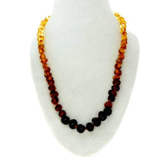 Genuine Baltic Amber Polished Baroque Beaded Ombre Necklace