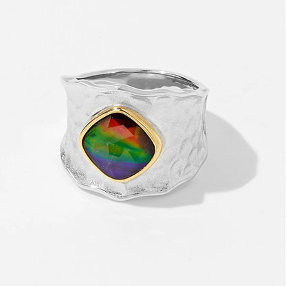 Canadian Ammolite Gems by Kenneth Bradley 'Nora' Ring