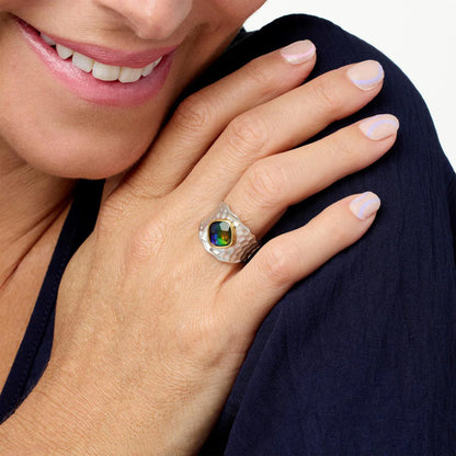Canadian Ammolite Gems by Kenneth Bradley 'Nora' Ring