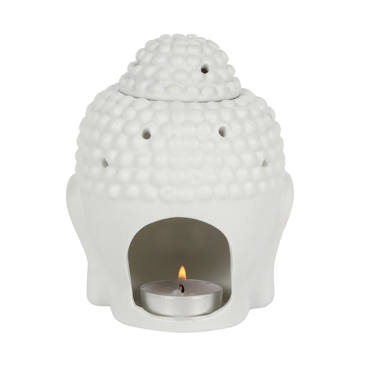 Something Different White Buddha Head Oil Burner