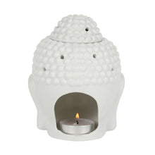 Something Different White Buddha Head Oil Burner